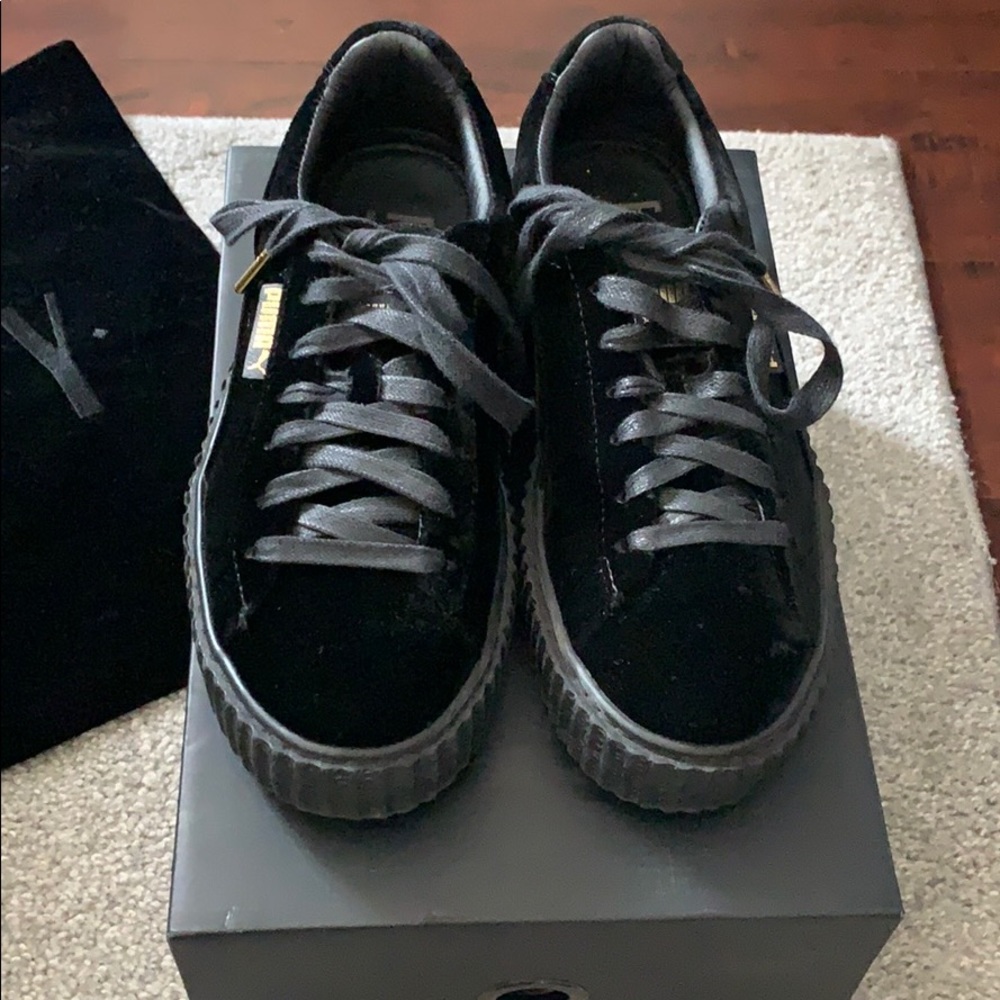 Puma Fenty black velvet creepers  w/box&dust bag